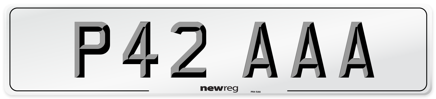 P42 AAA Number Plate from New Reg